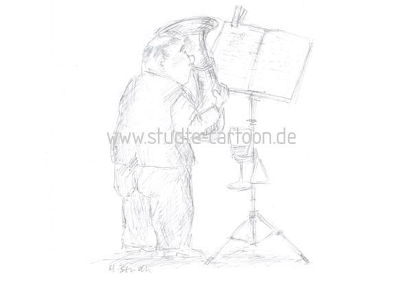 Musiker, Musik spielen, Musikanten, Posaunist, Dickebackenmusik